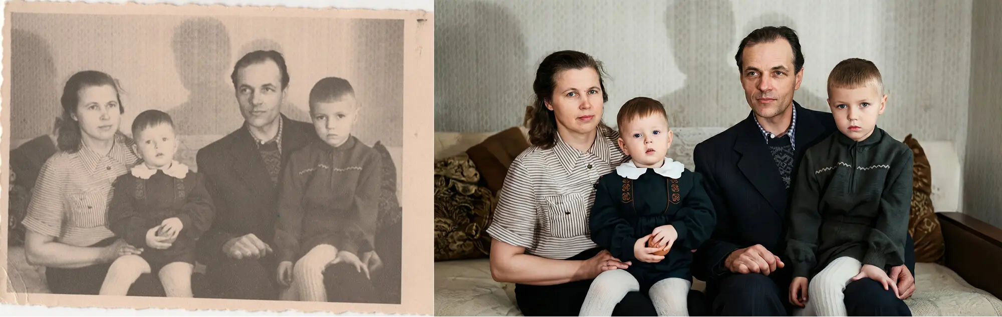 Restored family photograph