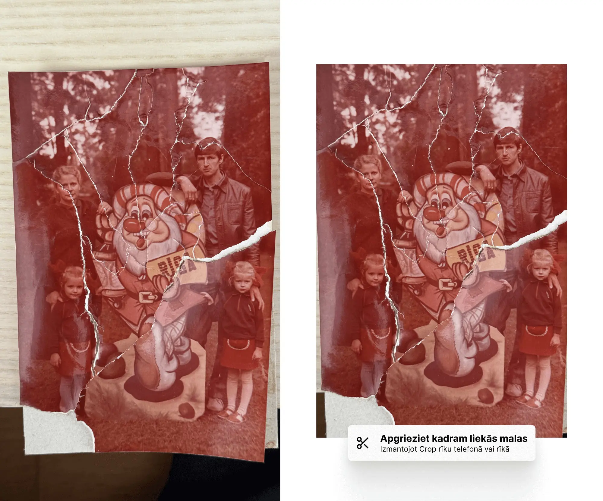 Damaged photo